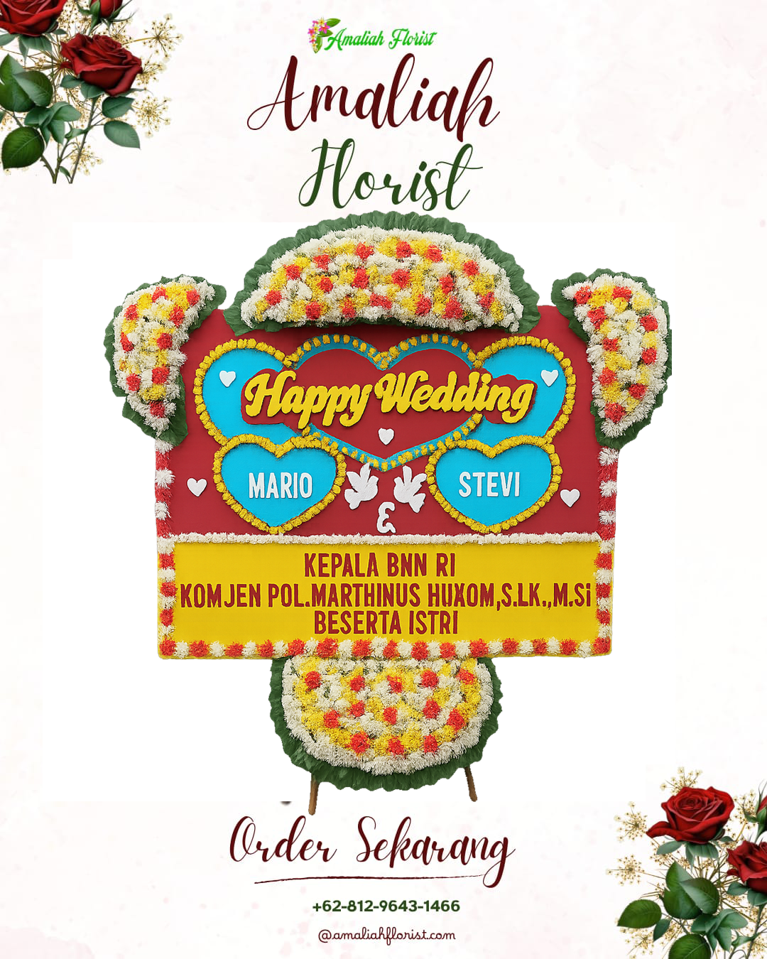 Papan Bunga Pernikahan Madidir